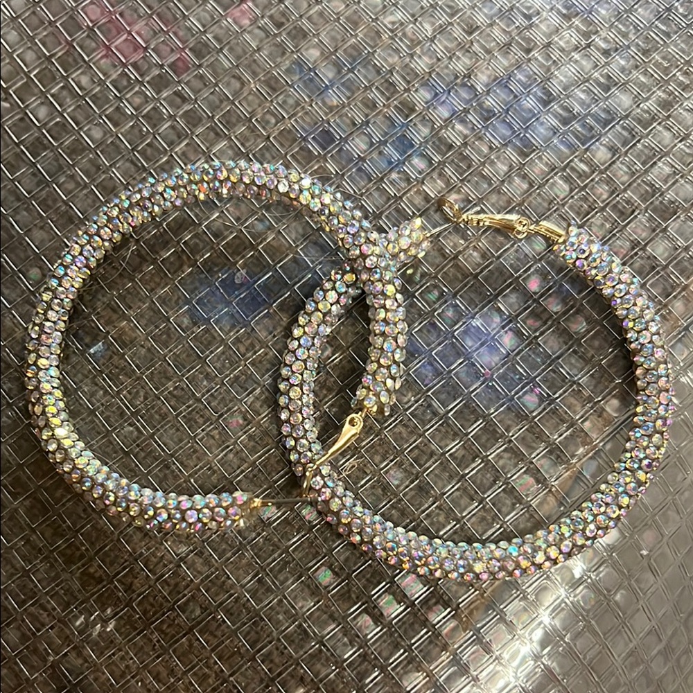 Elegant Gold and Silver Hoop Earrings